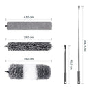 Conjunto Prático de Espanador Microfibra com Cabo Ajustável