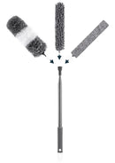 Conjunto Prático de Espanador Microfibra com Cabo Ajustável