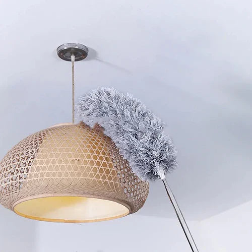 Conjunto Prático de Espanador Microfibra com Cabo Ajustável