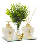 Conjunto Elegante de Acessórios para Lavabo com Bandeja