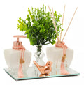 Conjunto Elegante de Acessórios para Lavabo com Bandeja