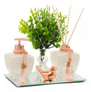 Conjunto Elegante de Acessórios para Lavabo com Bandeja