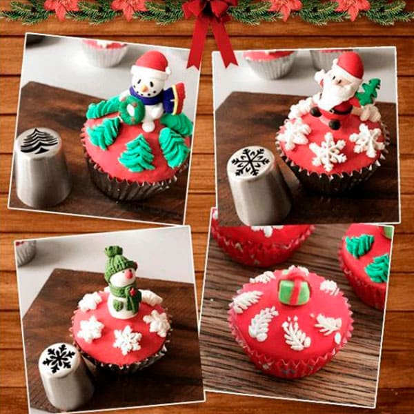 Transforme Seus Doces com o Kit de 4 Bicos de Confeitar para o Natal