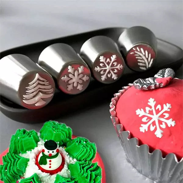 Transforme Seus Doces com o Kit de 4 Bicos de Confeitar para o Natal