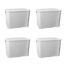 Conjunto de 4 Caixas Rattan 20L com Tampa para Organizar com Praticidade