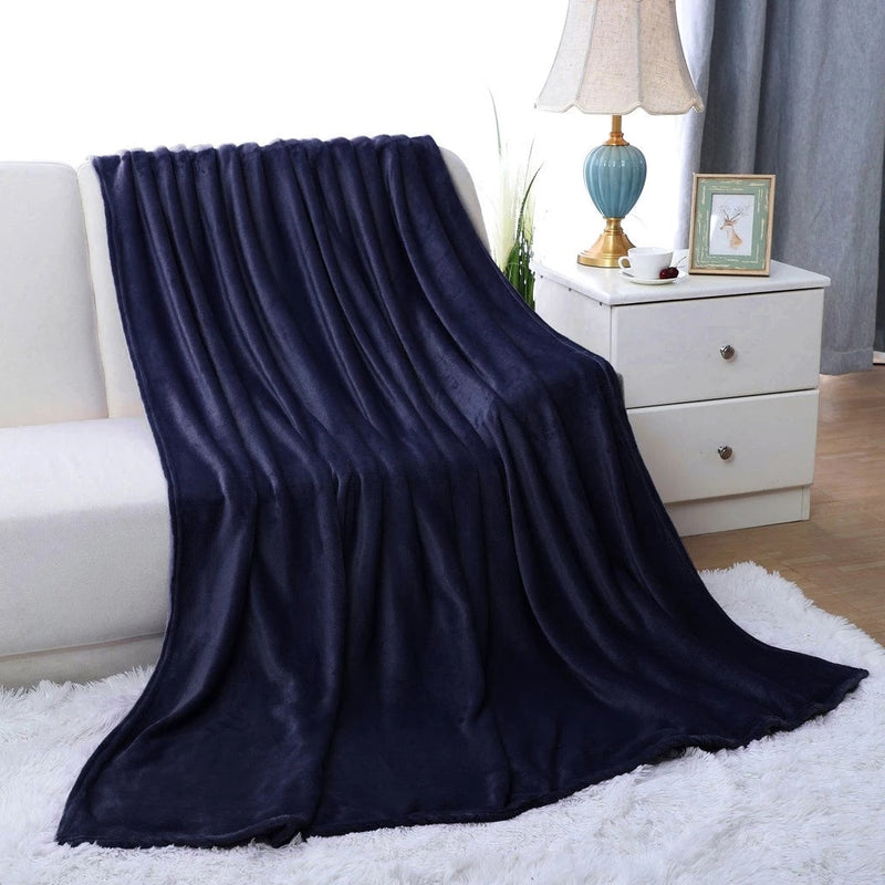 Conjunto de 4 Mantas Aveludadas em Microfibra para um Inverno Aconchegante