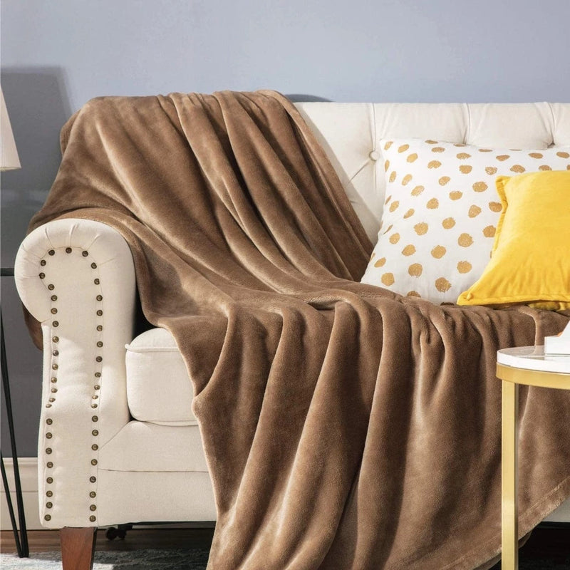 Conjunto de 4 Mantas Aveludadas em Microfibra para um Inverno Aconchegante