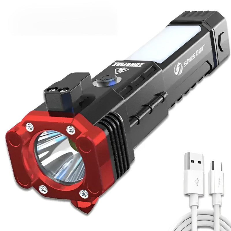 Lanterna Tática Multifuncional com Powerbank para Aventureiros