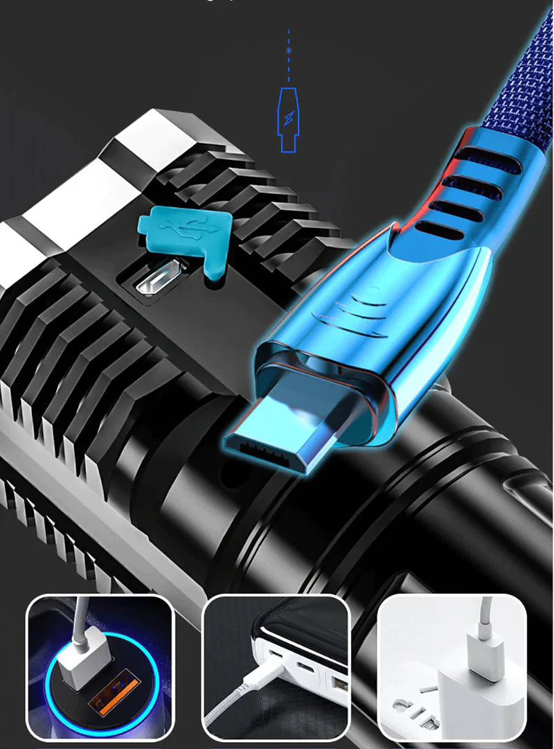 Lanterna Tática Potente - Luz que Transforma Sua Aventura