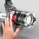 Lanterna de Cabeça Zoom Recarregável - Iluminação Potente para Aventura e Conforto