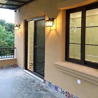 Arandela Retro de Parede à Prova d'Água para Ambientes Aconchegantes