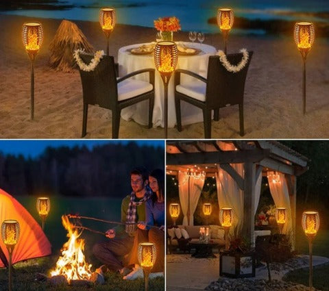 Tocha LED Solar Impermeável - Ilumine Suas Noites com FireGlow