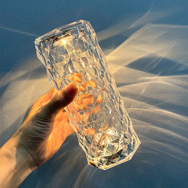 Luminária Cristal Elegante com 16 Cores - Toque Sensível e Controle Remoto para Conforto e Estilo