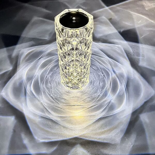 Luminária Cristal Elegante com 16 Cores - Toque Sensível e Controle Remoto para Conforto e Estilo