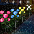 Iluminação Solar de Rosa Impermeável para Transformar Seu Jardim