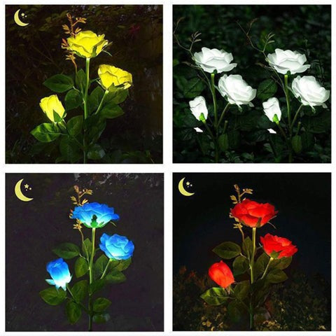 Iluminação Solar de Rosa Impermeável para Transformar Seu Jardim