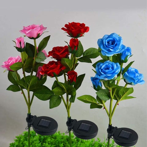 Iluminação Solar de Rosa Impermeável para Transformar Seu Jardim