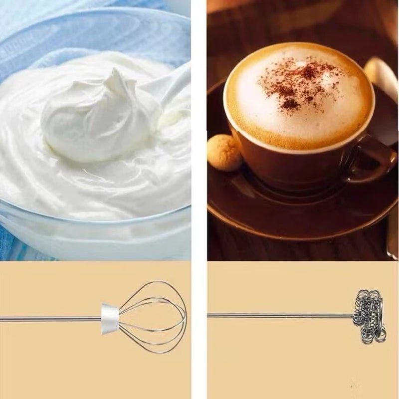 Mini Mixer Elétrico Recarregável 2 em 1 para Bebidas e Ovos – Praticidade e Sabor na Sua Rotina