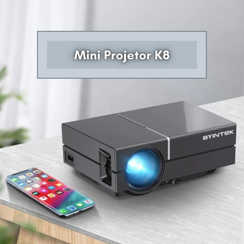 Mini Projetor Digital Byintek SKY K8 1080P 150 Polegadas LED 3D 4K