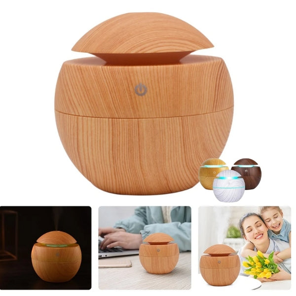 Umidificador Aromatizador Compacto com Luz LED – Conforto e Frescor USB