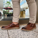 Mocassim Masculino Loafer Tratorado Caramelo