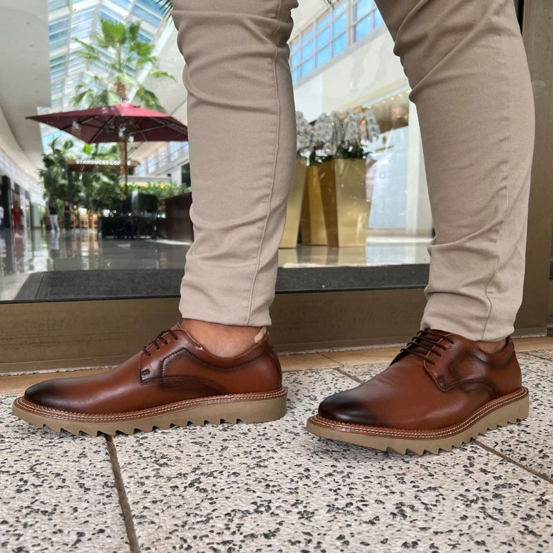 Mocassim Masculino Loafer Tratorado Caramelo