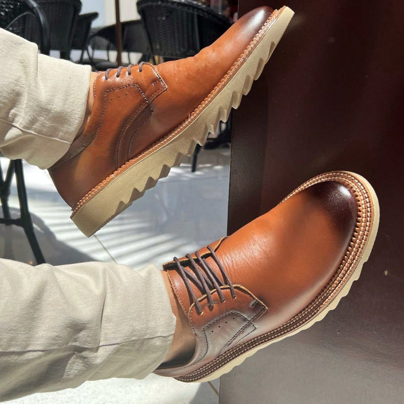 Mocassim Masculino Loafer Tratorado Caramelo