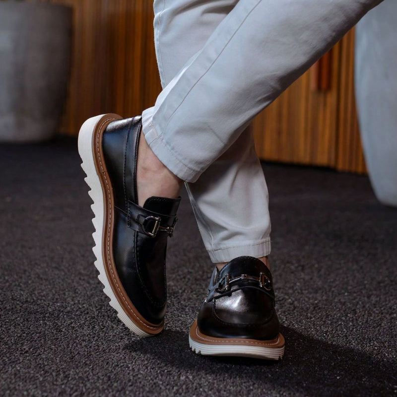 Mocassim Masculino Preto Tratorado Elegance
