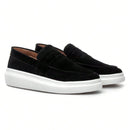 Mocassim Masculino Sola Alta Loafer Camurça