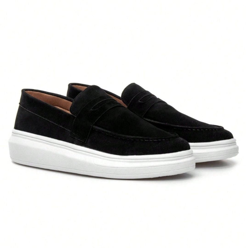 Mocassim Masculino Sola Alta Loafer Camurça