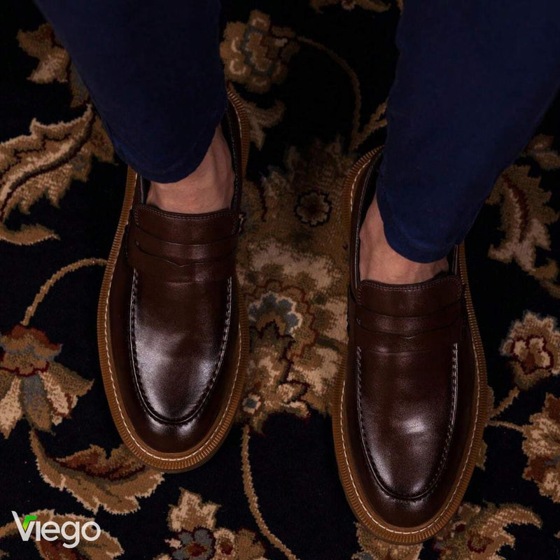 Mocassim Masculino Tratorado Marrom Rústico