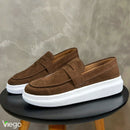 Mocassim Masculino Marrom Couro Camurça ROB