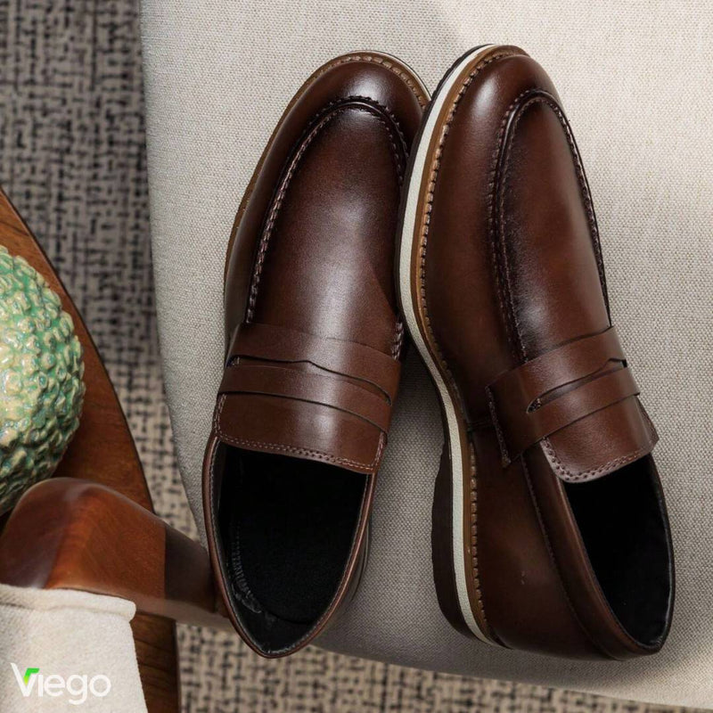 Mocassim Masculino Marrom em Couro Dolph