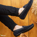 Mocassim Masculino Preto De Camurça Navy