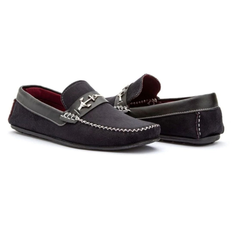 Mocassim Masculino Preto De Camurça Navy