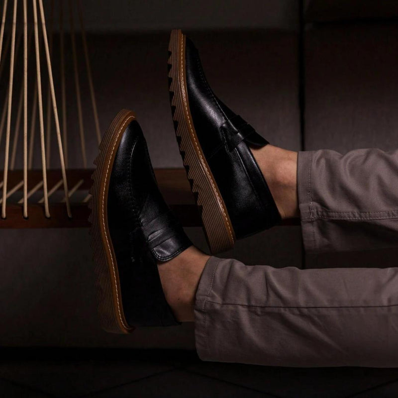 Mocassim Masculino Tratorado Couro Rústico