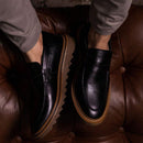 Mocassim Masculino Tratorado Couro Rústico