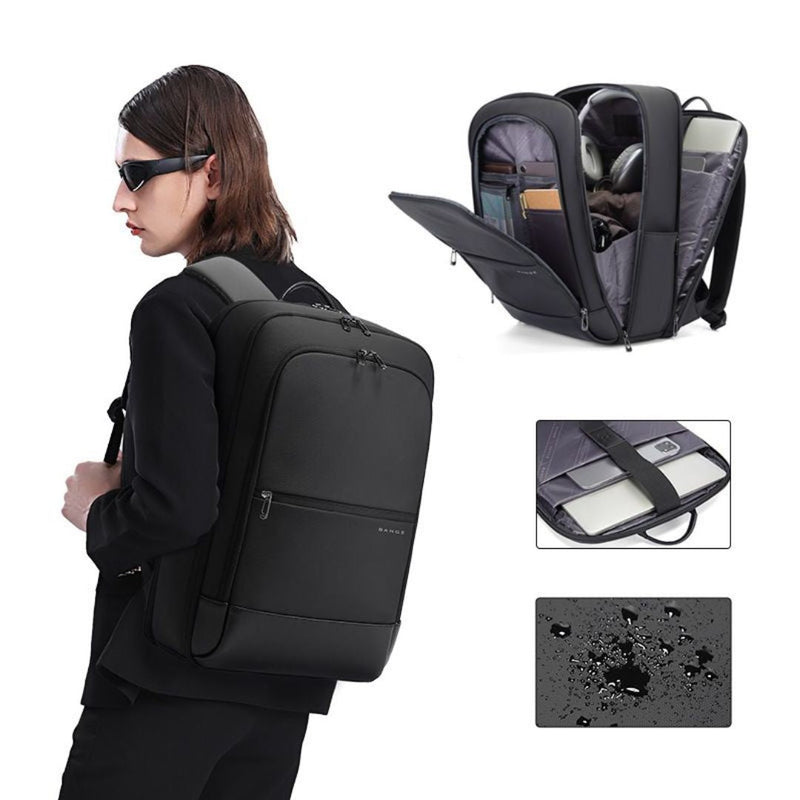 Mochila Masculina Bange Preta Grande Capacidade