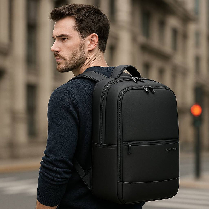 Mochila Masculina Bange Preta Grande Capacidade
