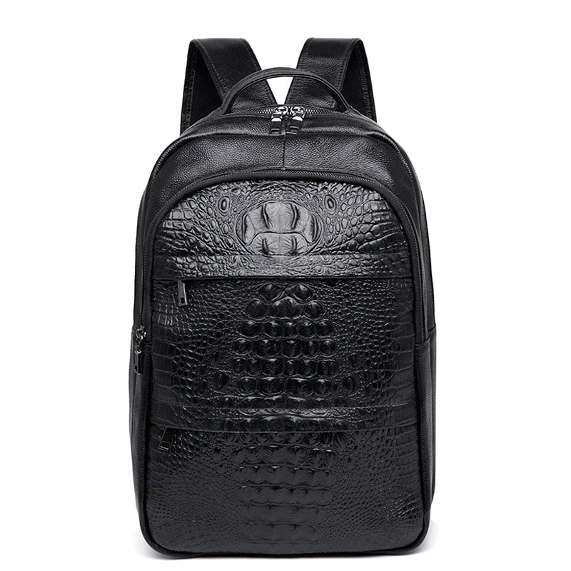 Mochila Masculina Couro de Crocodilo Genuíno