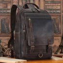 Mochila Masculina de Couro Genuíno Vulkan