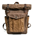 Mochila Masculina de Lona Vintage Old