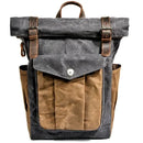 Mochila Masculina de Lona Vintage Old