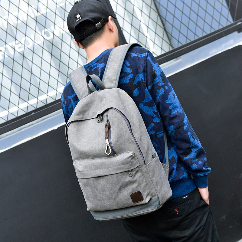 Mochila de Lona Masculina Estilo Street