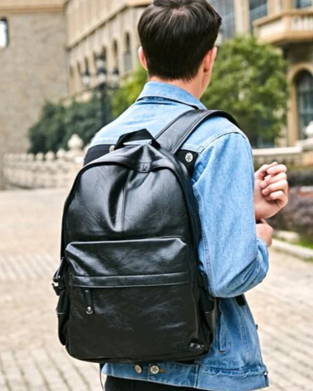 Mochila De Couro Masculino À Prova d'água