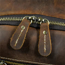 Mochila Masculina de Couro Genuíno Retrô