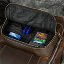 Mochila Masculina de Couro Genuíno Retrô