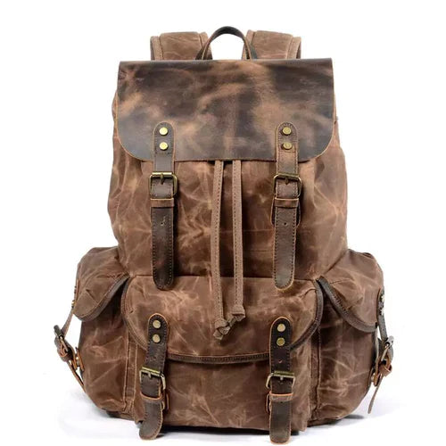 Mochila Masculina de Lona Estilo Vintage