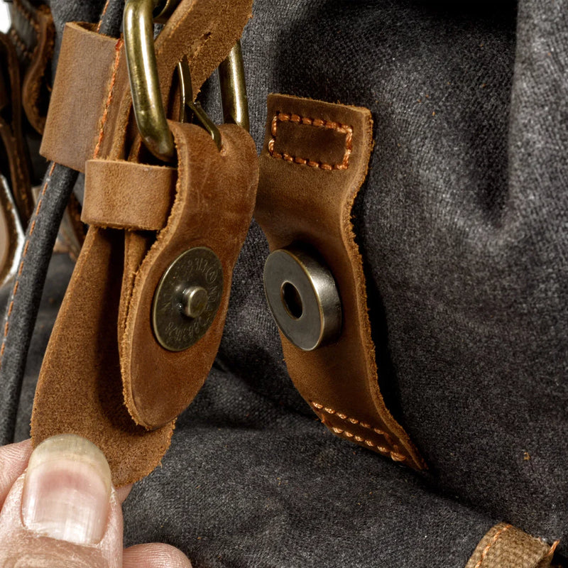 Mochila Masculina de Lona Estilo Vintage