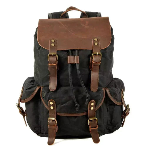 Mochila Masculina de Lona Estilo Vintage